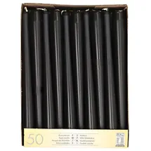 Papstar Leuchterkerzen 25 cm schwarz 100 St.