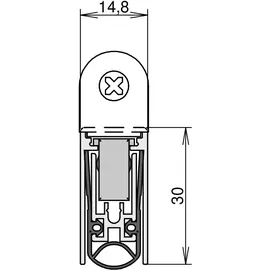 ATHMER Türdichtung Schall-Ex® L-15/30 WS 1-880 1-s.L.708mm Alu.silberf.HLT