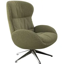 flexlux Relaxsessel FLEXLUX "Haze, hervorragender Komfort, Alu Fuß, organisches Design, ergonomisch", grün (moss), B:70cm H:104cm T:79cm, 100% Polyester, Sessel, Relaxsessel, Rückenteilverstellung, drehbar, Fuß Alu