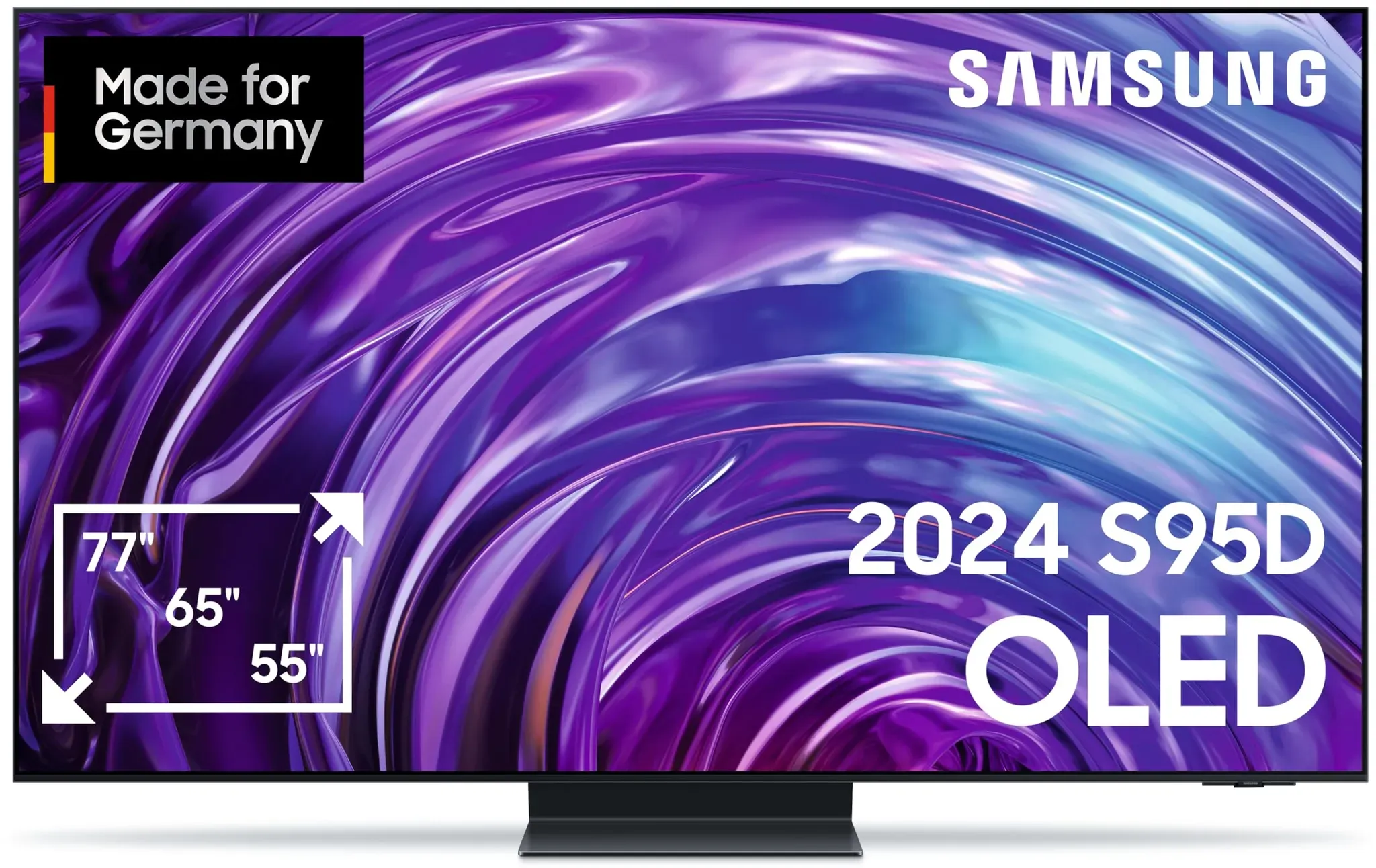 Samsung OLED 4K S95D Fernseher 55 Zoll, Samsung TV mit Neural Quantum 4K AI Gen2 Prozessor, OLED HDR Pro, OLED Glare free, Smart TV, GQ55S95DATXZG, Deutsches Modell [2024]