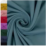 MAGAM-Stoffe Stoff "Elias", Sweatstoff innen angeraut weich uni einfarbig ÖKO-TEX Meterware 50cm blau