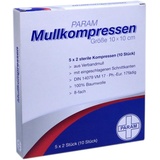 PARAM MULLKOMPRESSEN STERIL 10X10 8F
