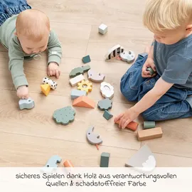 Done by Deer Friends Holzbausteine Set 34 Stücke - Mehrfarbig