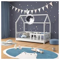 VitaliSpa VitaliSpa, Kinderbett, Michelle Weiß 70x140 cm modern Kinderzimmer Bett Lattenrost Rausfallschutz