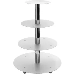 SCHNEIDER Etagen-Tortenständer, Aluminium 146004 , 4-Etagen, silber