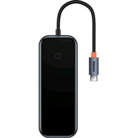 Baseus AcmeJoy series USB-C to 2xUSB 3.0 + USB 2.0 + USB-C PD + HDMI (dark grey) USB-Hubs - USB 3.0 - 5 - Schwarz