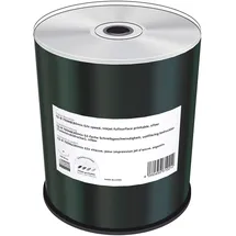 MediaRange MR244 CD-Rohling CD-R 700MB|80min 52-fache Schreibgeschwindigkeit, Silber, vollflächig bedruckbar (Tintenstrahldrucker), 100er Cakebox