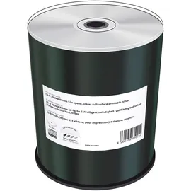 MediaRange MR244 CD-Rohling CD-R 700MB|80min 52-fache Schreibgeschwindigkeit, Silber, vollflächig bedruckbar (Tintenstrahldrucker), 100er Cakebox