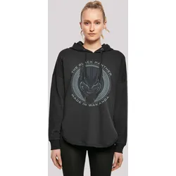 Kapuzenpullover F4NT4STIC "Marvel Black Panther Made in Wakanda - Color", Damen, Gr. S, schwarz, Obermaterial: 100% Baumwolle, casual, oversize, Langarm, Pullover, Print