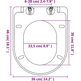 vidaXL Toilettensitz mit Absenkautomatik Weiß