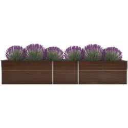 vidaXL Garten-Hochbeet Verzinkter Stahl 400x80x45 cm Braun