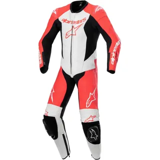 Alpinestars Gp Plus V2, Lederkombi 1tlg. Kinder - Neon-Rot/Weiß/Schwarz - 140