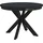 beautysofa Runder Tisch BILBAO Ø 100–180 cm ausziehbar, Metallbeine, Loft-Stil, Farbe: Schwarz/Schwarz - Schwarz