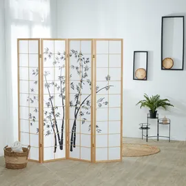 Homestyle4u Paravent Braun, 176x179 | Gr.: onesize