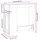 vidaXL Bartisch mit Regal 101 x 40 x 103,5 cm Grau
