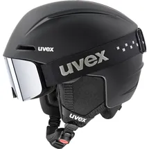 Uvex Kinder Viti Set Skihelm (Größe 51-55CM, schwarz)