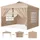 Sekey Faltpavillon 3 x 3 m inkl. 4 Seitenteile Taupe