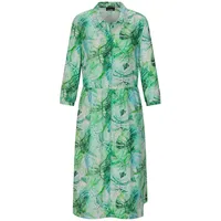 GOLDNER Midikleid Blätter-Druck Grün 52