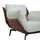 Mendler Sessel HWC-L82, Lounge-Sessel Cocktailsessel Polstersessel Relaxsessel, Kunstleder Stoff/Textil Metall ~ dunkelbraun