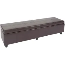 berlinlodge Sitzbank Polsterbank Braun 180 x 45 x 45 cm