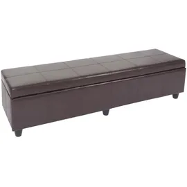 berlinlodge Sitzbank Polsterbank Braun 180 x 45 x 45 cm