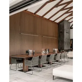 Nova Luce Elettra 1-flg. Ø 120 cm schwarz Aluminium