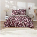 Estella Bettwäsche Estella Mako-Satin Bettwäsche 155x220 Soley Paisley weinrot bordeaux, Mako-Satin, 2 teilig, für Sommer und Winter rot