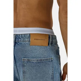 Pegador Jeansshorts "Kolar Jorts", Herren, Gr. 31, N-Gr, sprayed washed blau, Denim/Jeans, Obermaterial: 100% Baumwolle, regular fit ca. Mitte Oberschenkel, Jeans Jeansshorts, Baumwolle, regular fit
