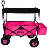 TRUTZHOLM Bollerwagen Bollerwagen faltbar mit Vollgummi-Rädern, Hecktasche und Teleskopgriff rosa