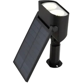 GLOBO Solarleuchte Kunststoff 9,5x28,5 cm 32x LED schwarz