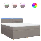 vidaXL Boxspringbett 180 x 200 cm Taupe