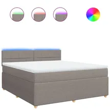 vidaXL Boxspringbett 180 x 200 cm Taupe