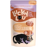 Lucky Lou 48x 125g Adult Geflügel & Lachs Lucky Lou Katzenfutter nass