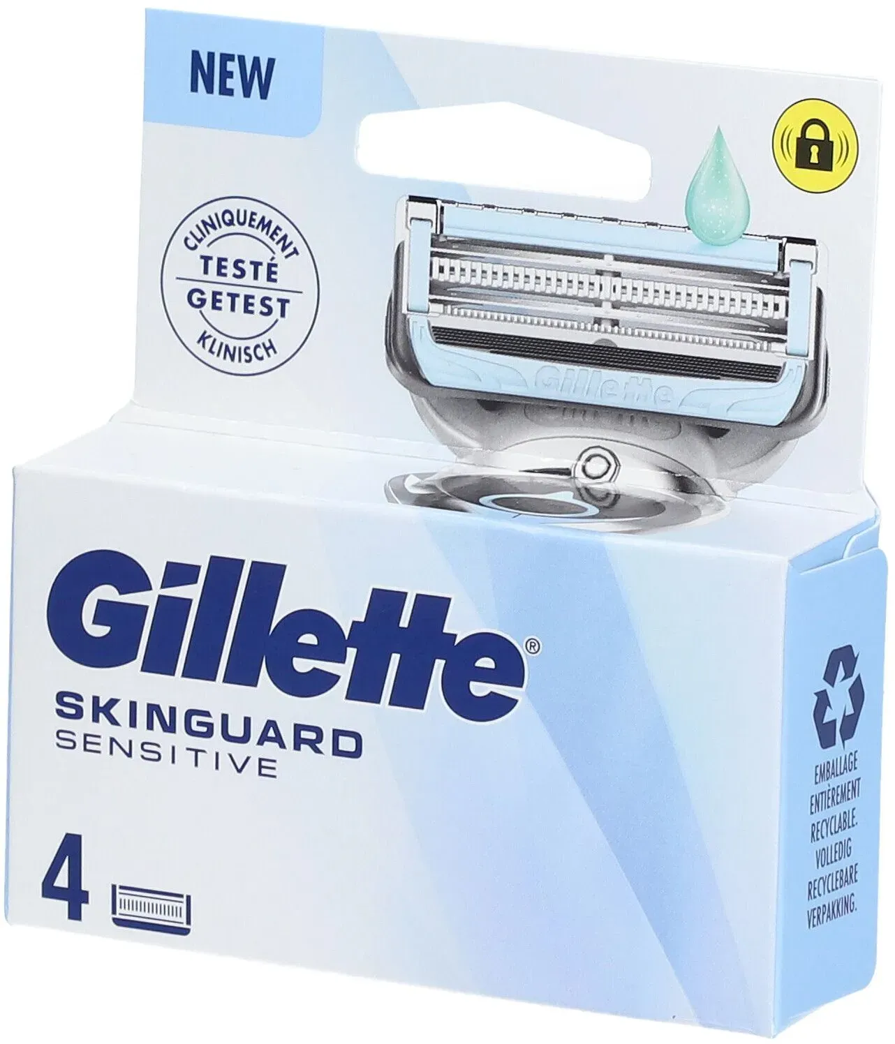 Gillette Skinguard Sensitive Lame - Ersatzklinge mit Aloe Vera für Nassrasierer.