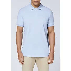 Chiemsee Poloshirt CHIEMSEE, Herren, Gr. S (44/46), brunnera blau, 100% Baumwolle, unifarben, regular fit, ohne Ausschnitt, gerader Abschluss, Shirts, - ideal für Sport & Freizeit