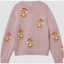 s.Oliver Loose Fit Strickpullover mit Weihnachtsmotiven - 116/122