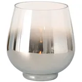 Boltze Windlicht Grazia Glas Silber