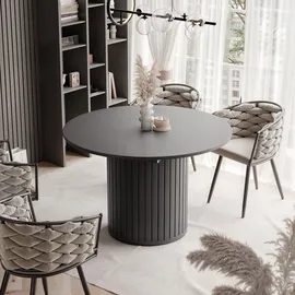 idohome Esstisch 160 x 77 x 120 cm schwarz