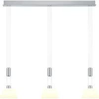 HELL höllisch gutes Licht LED Pendelleuchte ELEGANCE, LED fest integriert, Warmweiß, dimmbar über Wanddimmer, Höhenverstellbar grau