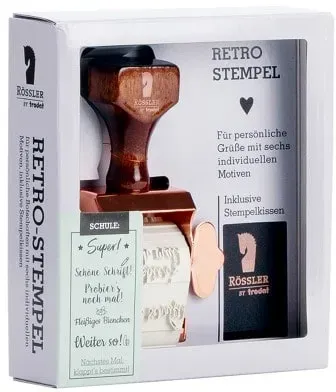 Retro Stempel - Stempelset Schule