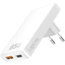 Logilink PA0368 USB Ladegerät USB-A USB-C® Buchse Quick Charge 4.0, USB PD 3.0 Weiß