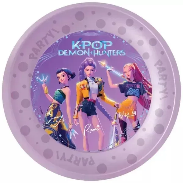 K-Pop Demon Hunters: Wiederverwendbare Teller – 21 cm, 4-teilig
