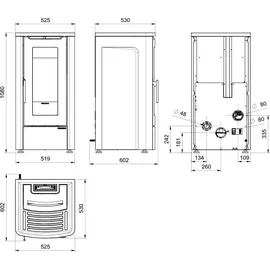 La Nordica-Extraflame Dahiana Plus VFS schwarz 10 kW