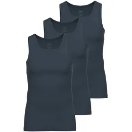 Ammann Achselhemd AMMANN "3er Pack Athletic Shirt Day Modern / Close to you", Herren, Gr. 8, N-Gr, blau (nightblau), Obermaterial: 93% Baumwolle CO. 7% Elasthan EL., Unterhemden