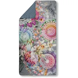 Strandtuch HIP "Olinga", grau, B:50cm L:100cm, Microfaser, Mikrofaser, Handtücher (Packung), Reisehandtuch - Sporthandtuch, yoga, Mikrofaser, saugfähig