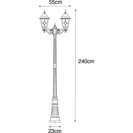 QAZQA Antigua 240 cm 2-flg. Gold