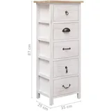 vidaXL Beistellschrank 35 x 25 x 87 cm Weiß