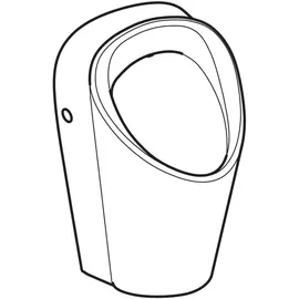 Geberit Renova M Urinal, Zulauf von hinten, Abgang hinten und