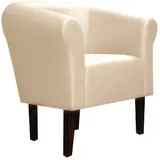 FORTISLINE Clubsessel Loungesessel Cocktailsessel Monaco 2" Kunstleder W425_01 (Beige)