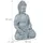 Relaxdays Buddha Figur sitzend, 30 cm, Gartenfigur, Dekofigur Wohnzimmer, Polyresin, wetterfest, frostsicher, hellgrau